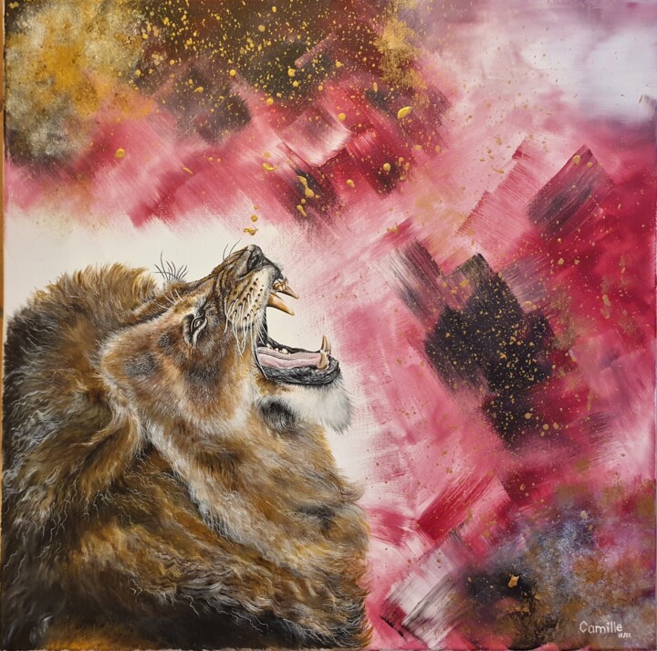 Le Rugissement 绘画, 23.6x23.6 in