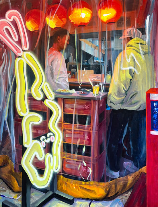 Tempura crevette Painting, 51.2x39.4 in