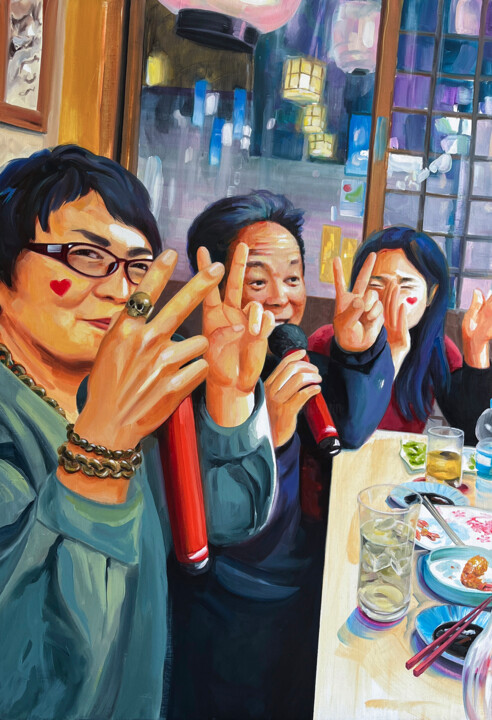 Coin de bar 绘画, 36.2x25.6 in