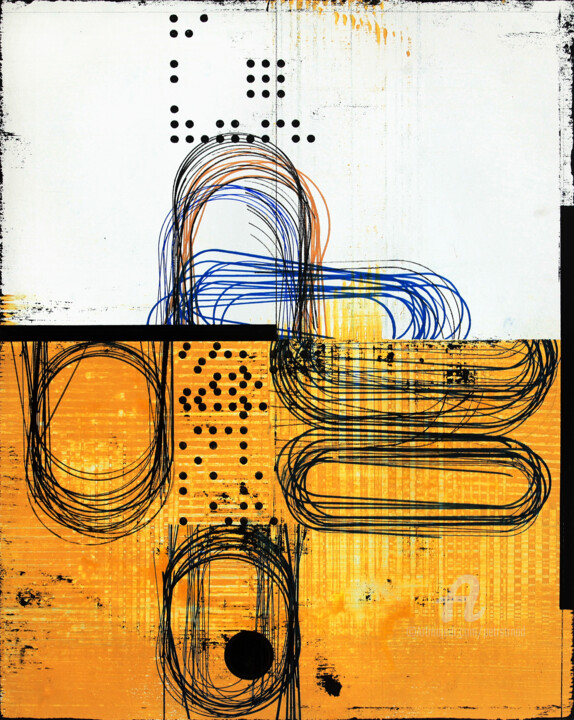 Schilderij getiteld "Entropy Zone 8." door Petr Strnad, Origineel Kunstwerk, Acryl