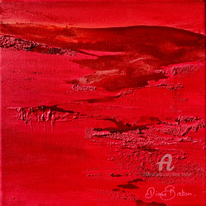 Le petit rouge 绘画, 7.9x7.9 in