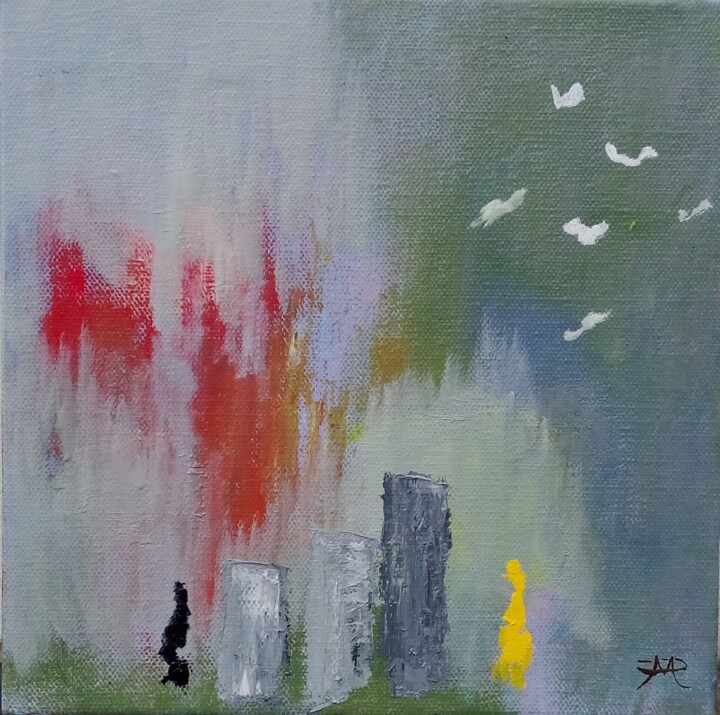 Peinture intitulée "Possibilité d'une r…" par Daniel Mangin, Œuvre d'art originale, Huile Monté sur Châssis en bois