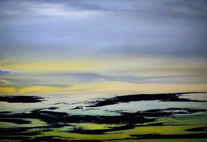 Peinture intitulée "Gentle landscape" par Felix Günther, Œuvre d'art originale, Acrylique