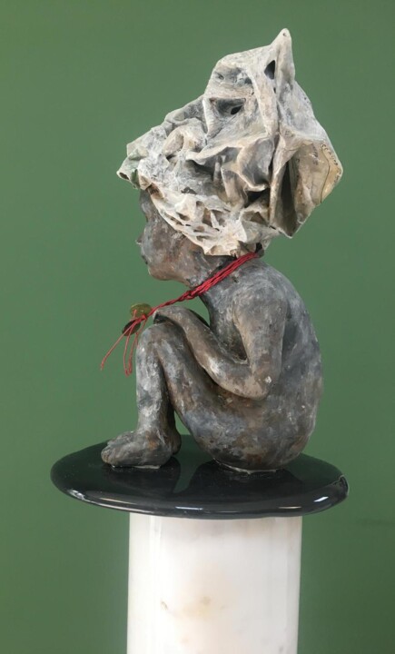 Fétiche protecteur des enfants 雕塑, 25.6x5.9 in