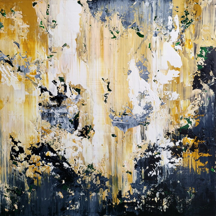 Schilderij getiteld "Abstract 2535" door Alex Senchenko, Origineel Kunstwerk, Acryl Gemonteerd op Frame voor houten brancard