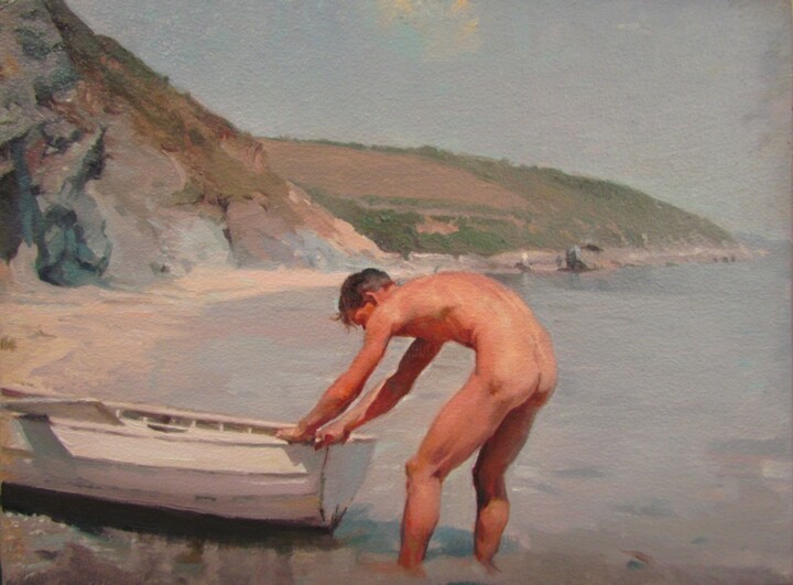 Schilderij getiteld "Good day" door Viktoria Pidvarchan, Origineel Kunstwerk, Olie