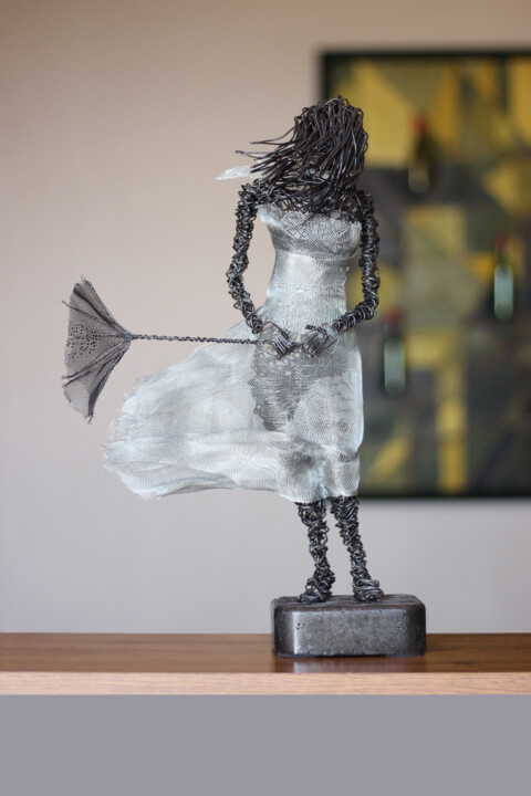 Sculptuur getiteld "Broken Rain" door Karen Axikyan, Origineel Kunstwerk, Metalen