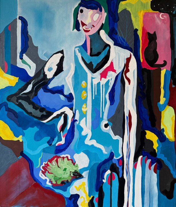 In the evening at the edge of the forest 绘画, 27.6x23.6 in