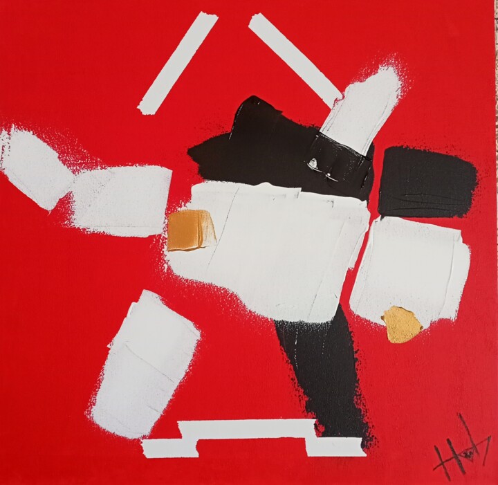 Peinture intitulée "KOTENAGE" par Hab Le Hibou, Œuvre d'art originale, Acrylique