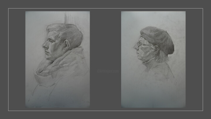 My drawings of live models