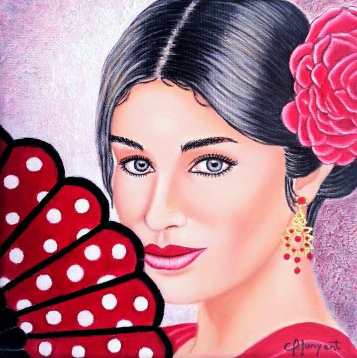 ALMA FLAMENCA 绘画, 7.9x7.9 in