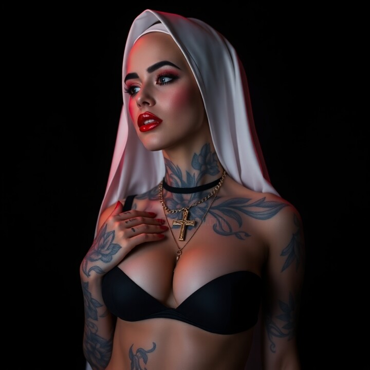 Sinful Nun Dijital Sanat, 19,7x19,7 in