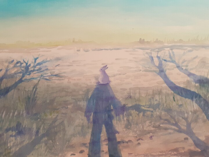 Painting titled "incontri" by Francesca Sacconi, Original Artwork, Watercolor