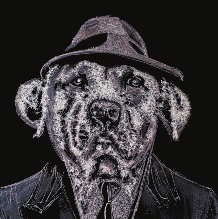 Dandy Dog 雕塑, 24.8x24.8 in