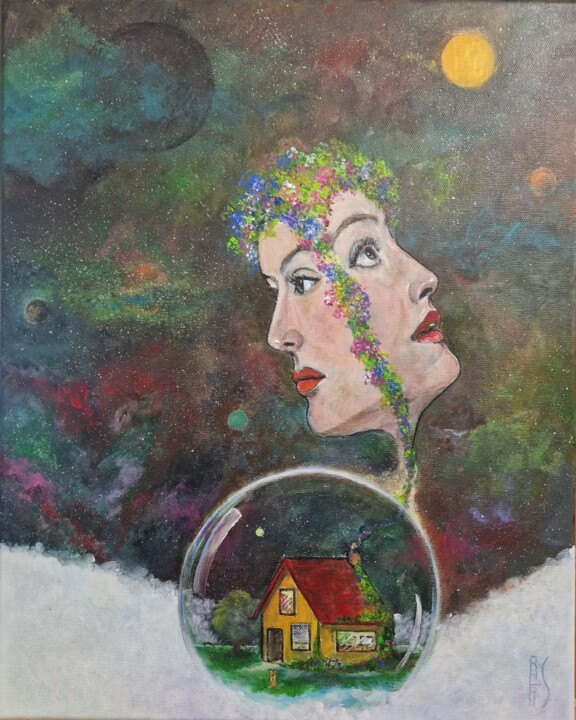 Peinture intitulée "Sur de la ouate" par Ralph.S, Œuvre d'art originale, Acrylique Monté sur Châssis en bois