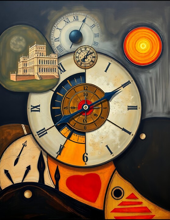 Tempo Mancante 绘画, 90.6x82.7 in