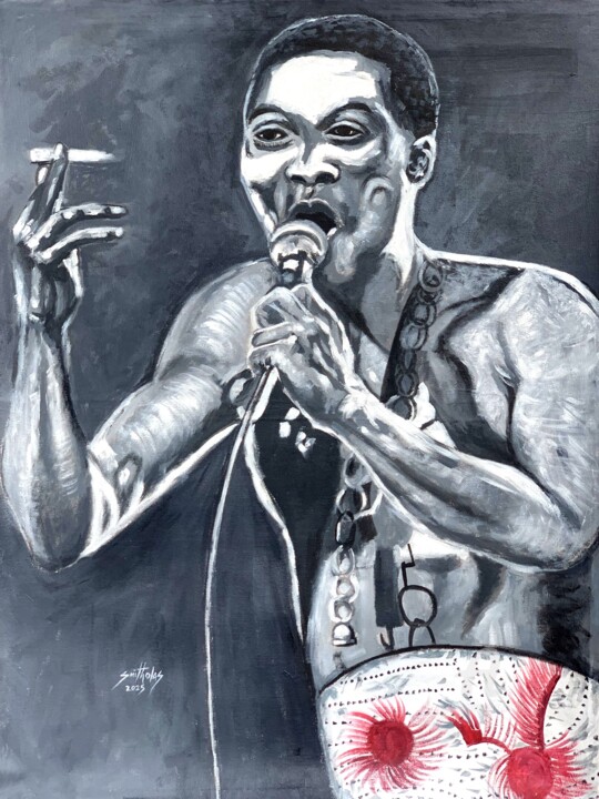 Painting titled "Fela Series" by Olaoluwa Smith, Original Artwork, Acrylic