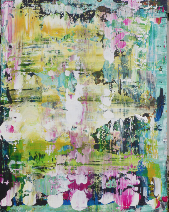 Collages intitulée "Blowing summer dres…" par Geertlemmers Lemmers, Œuvre d'art originale, Acrylique Monté sur Plexiglas