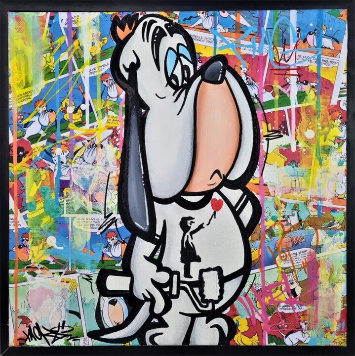 Droopy in my Youth 绘画, 15.8x15.8 in