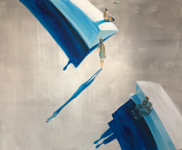 Painting titled " « attente »" by Anita Bauer, Original Artwork, Acrylic