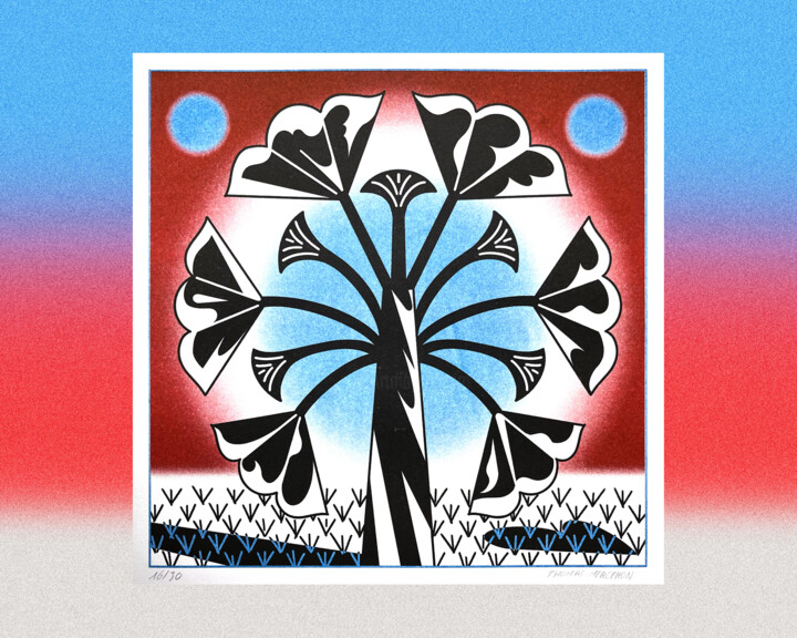 Digital Arts titled "FLEUR 4" by Thomas Merceron, Original Artwork, Digital Print