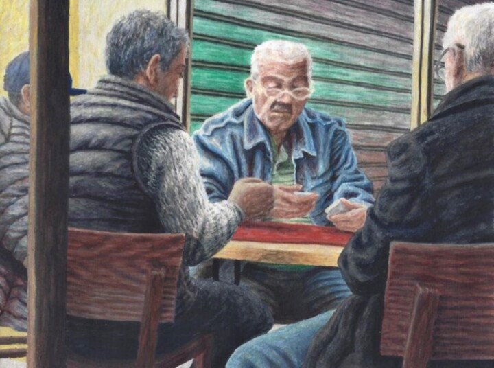 Drawing titled "Oh coquin de sort" by Camille Geoffroy, Original Artwork, Watercolor