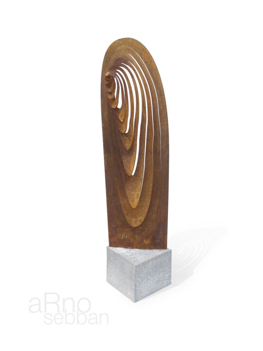 Sculpture titled "DIGITAL" by Arno Sebban, Original Artwork, Stainless Steel