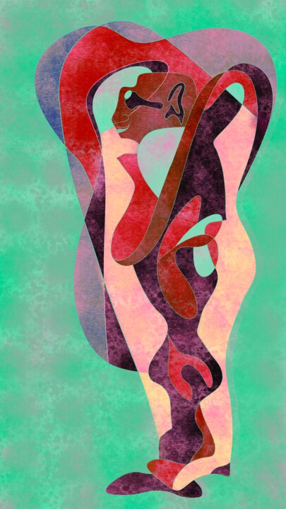 Peinture intitulée "Bottle In A Jazz" par Lenatee, Œuvre d'art originale, Tirage argentique