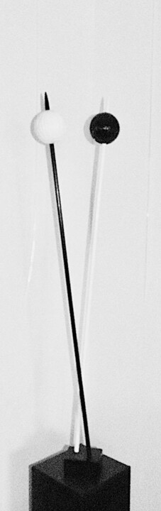 Sculpture titled "Face à face CYT" by Cyt, Original Artwork, Acrylic