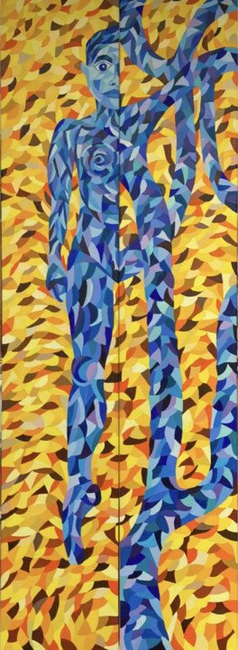 Peinture intitulée "Terre-Mère " par Béji Artmoz, Œuvre d'art originale, Huile