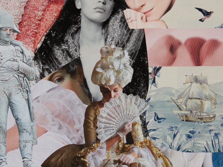 Collages titled "JOSEPHINE de B. " by Joelle Isnardon, Original Artwork, Collages