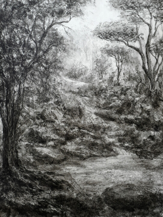 Drawing titled "Introspection" by Stéphanie Billarant, Original Artwork, Paper