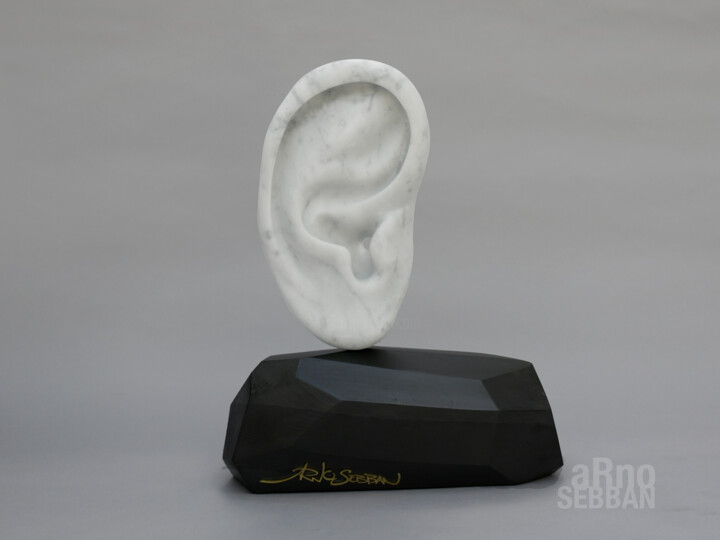 Sculpture titled "Le cri" by Arno Sebban, Original Artwork, Wood