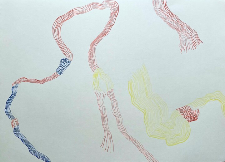 Peinture intitulée "Longes V" par Mathilde Séguis, Œuvre d'art originale, Aquarelle