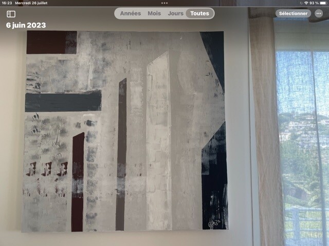 Peinture intitulée "BROUILLARD" par Blaize, Œuvre d'art originale, Acrylique