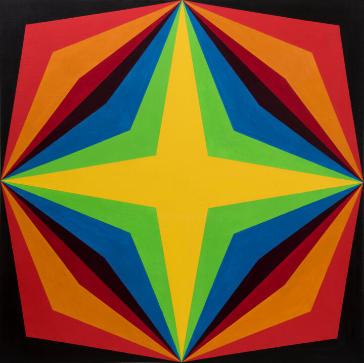 Peinture intitulée "Géometrica" par Luis  Arnal, Œuvre d'art originale, Acrylique