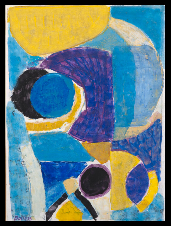 Peinture intitulée "Bleu de la mer à An…" par Gustav Bolin, Œuvre d'art originale, Acrylique