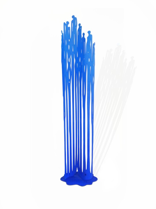 Sculpture titled "full azur" by Arno Sebban, Original Artwork, Stainless Steel