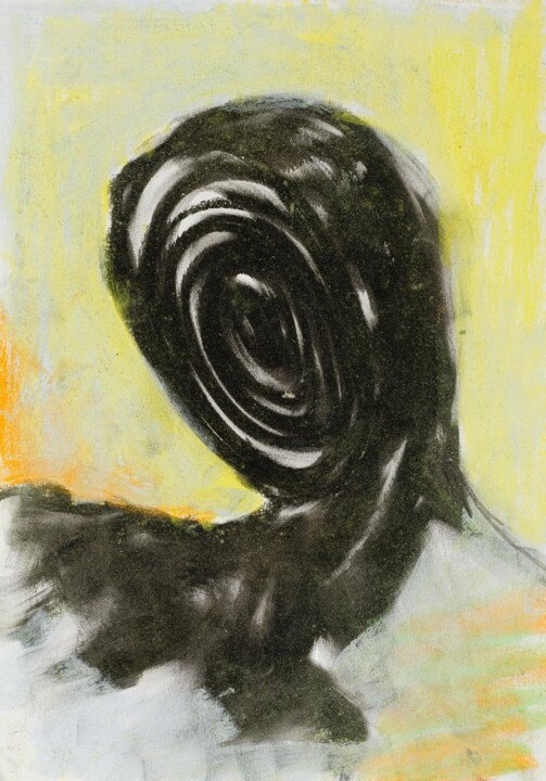 Drawing titled "Sans titre #2" by Assoukrou Aké, Original Artwork, Pastel