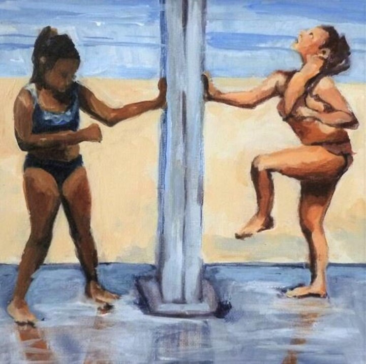 Peinture intitulée "Dunkerque" par Carole Leprince, Œuvre d'art originale, Acrylique