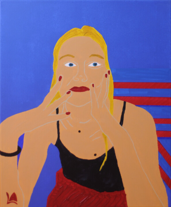 Peinture intitulée "A" par Arthur Legrand, Œuvre d'art originale, Acrylique