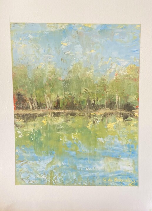 Drawing titled "Loire # 1" by Guillaume De Baudus, Original Artwork, Oil