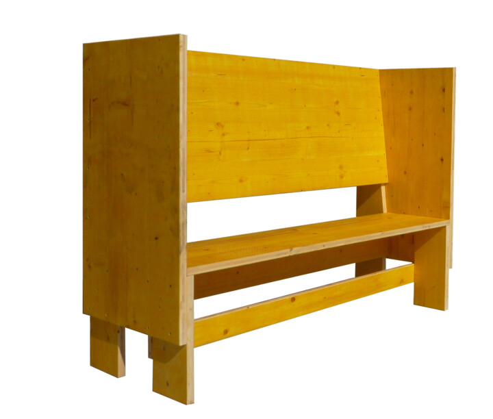 Sculpture titled "Banc alcôve" by Inessa Hansch, Original Artwork, Wood