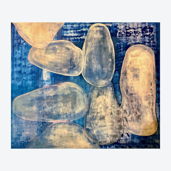 Painting titled "'Ghosting or Connec…" by Narjis Lamrani, Original Artwork, Acrylic