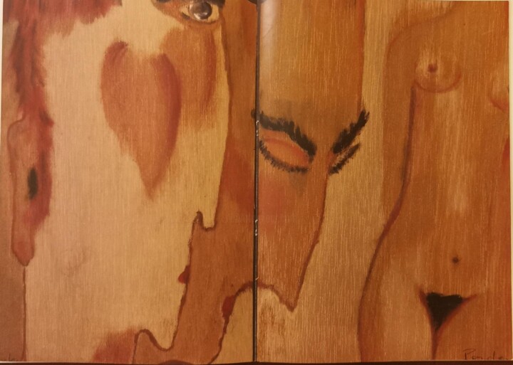 Painting titled "Secret" by H Pordea, Original Artwork, Oil