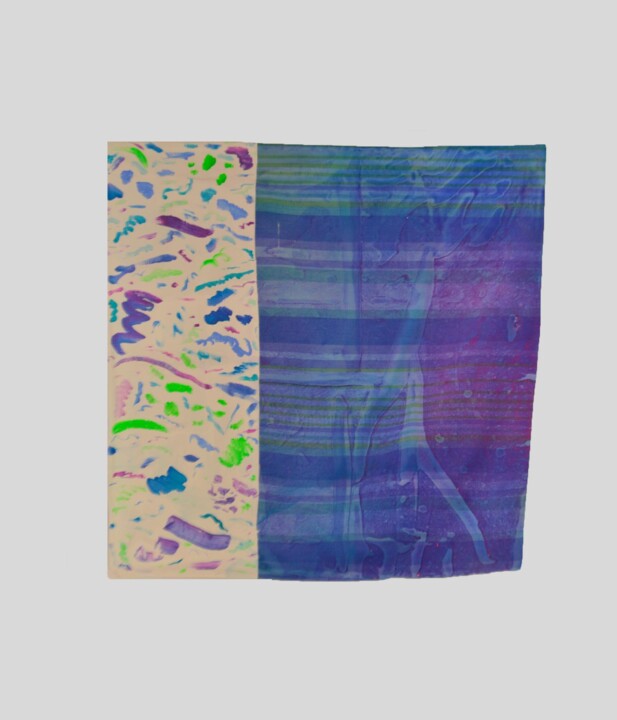 Textile Art titled "Flux" by Charlotte Denamur, Original Artwork, Acrylic