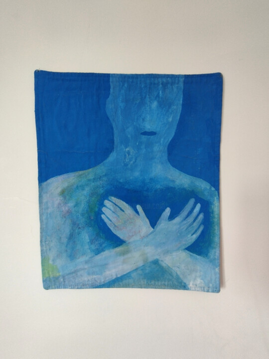 Painting titled "Pleine lune " by Charlotte Denamur, Original Artwork, Acrylic