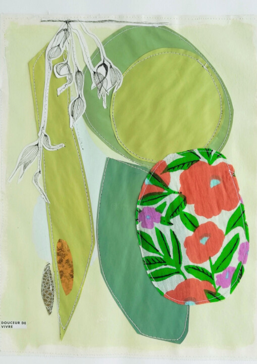 Painting titled "Douceur de vivre" by Cécile Morillon, Original Artwork, Acrylic