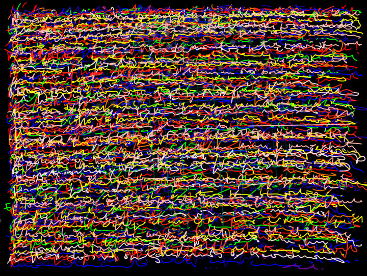 Digital Arts titled "PALIMPSESTE " A" EX…" by Norbert Engel, Original Artwork, Aluminium