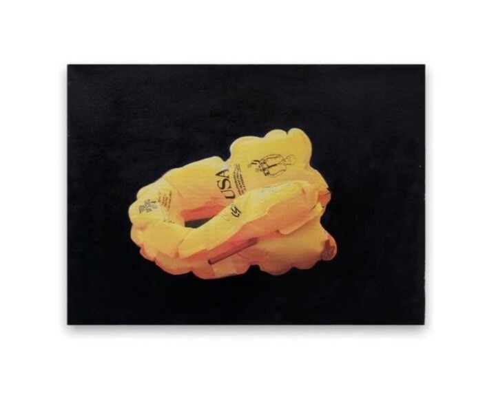 Painting titled "My life jacket" by Anne  Deleporte, Original Artwork, Paper